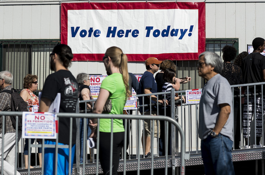 Early voting lines in Nevada. (Photo credit: Getty Images)