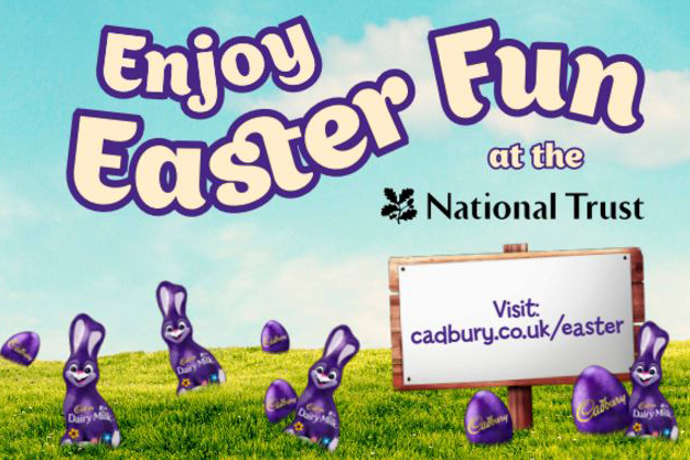 Part of a National Trust campaign poster promoting the Cadbury Egg Hunt