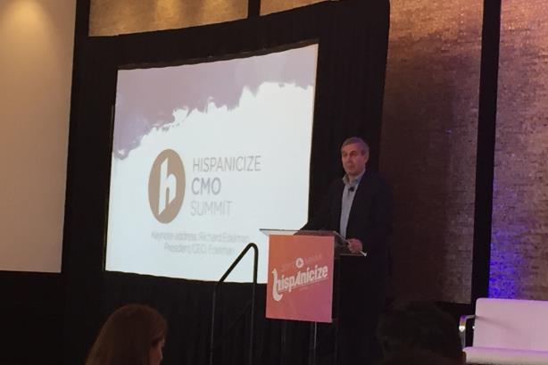 Richard Edelman speaking Monday at the Hispanicize conference in Miami.