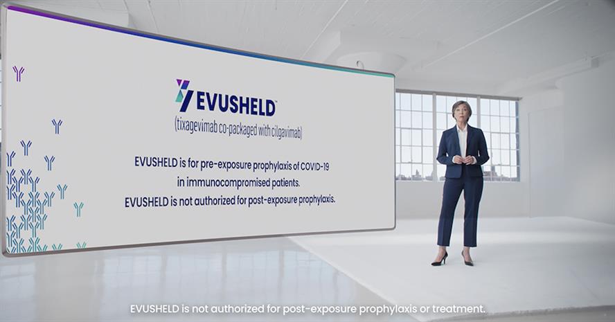 Screenshot for an ad campaign for Evusheld.