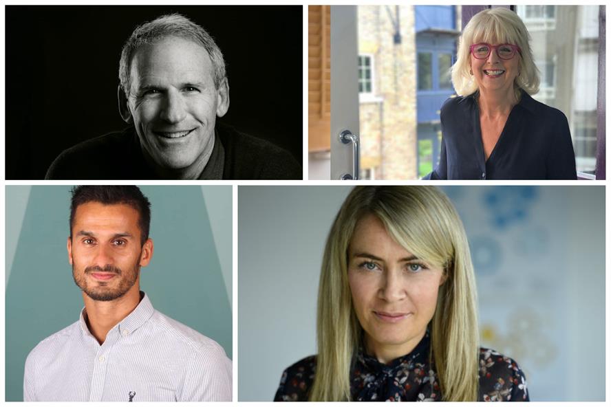 Clockwise from top left: Jim Weiss, Real Chemistry; Sara Pearson, Spider PR; Sarah Scholefield, Grayling; Raman Sehgal, Ramarketing PR