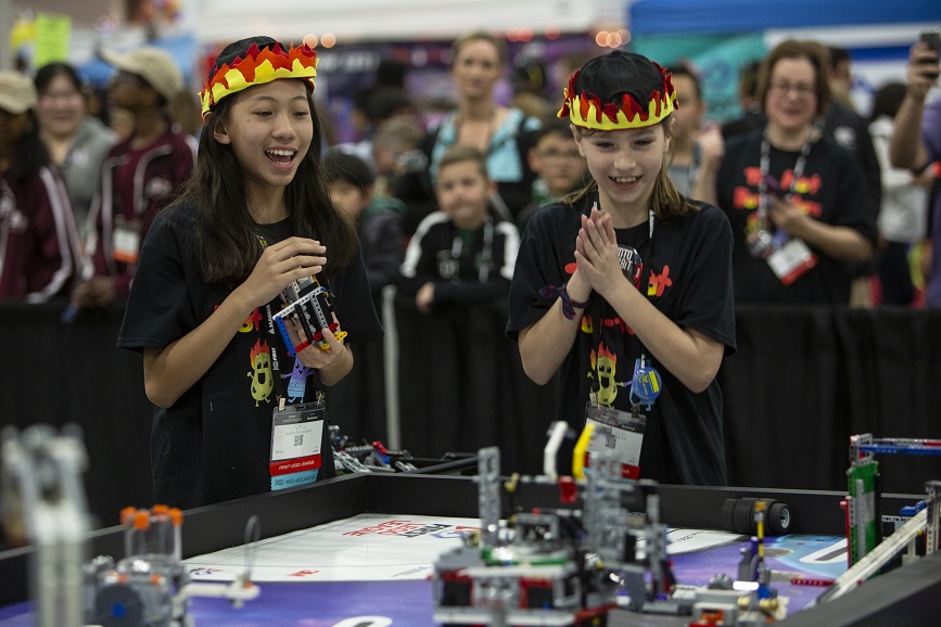 FIRST students compete at the FIRST Championship event (Photo credit: FIRST)