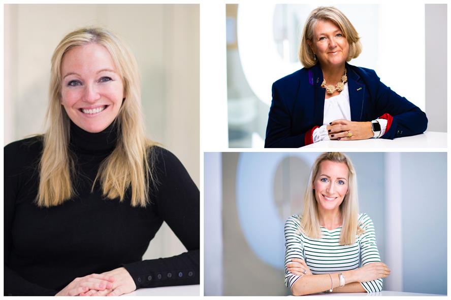 (Clockwise from left): Hannah Morris, Clare Yianni and Kim Walker