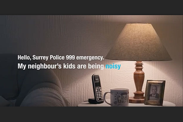 Banned: The film aimed to help the public make the correct decision on whether to call the police (pic credit: Surrey Police)