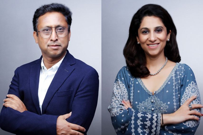 Headshots of Aman Gupta and Shivani Gupta.