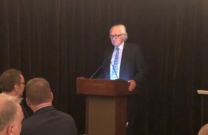 Lord Heseltine spoke with industry leaders on Tuesday night in New York City.