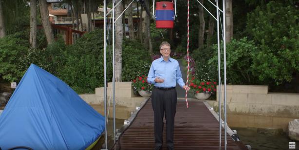 Bill Gates does the Ice Bucket Challenge in August 2014
