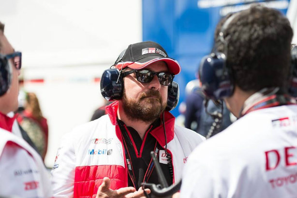 Petrolhead: Clark visiting the Toyota Racing Team in the pits at Le Mans earlier this year