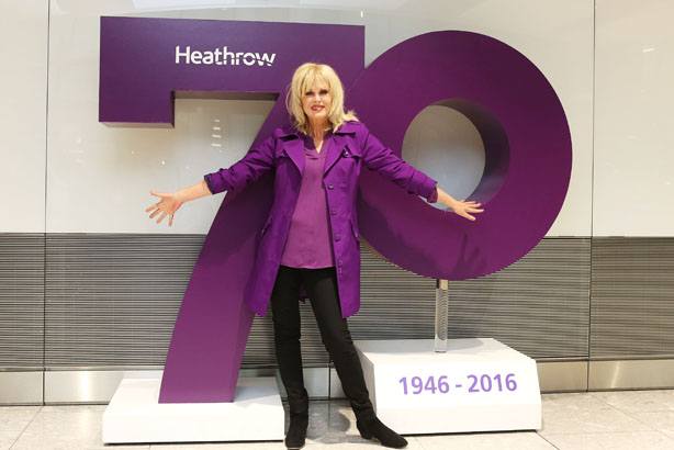 Heathrow's 70th birthday celebrations featured Joanna Lumley