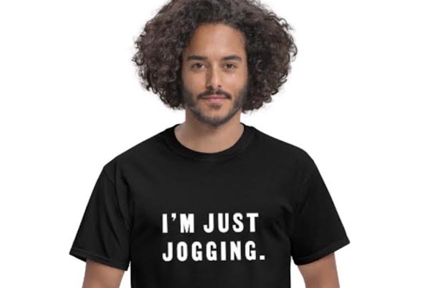 Half of sales from shirts like 'I'm just jogging' will go to Color of Change.
