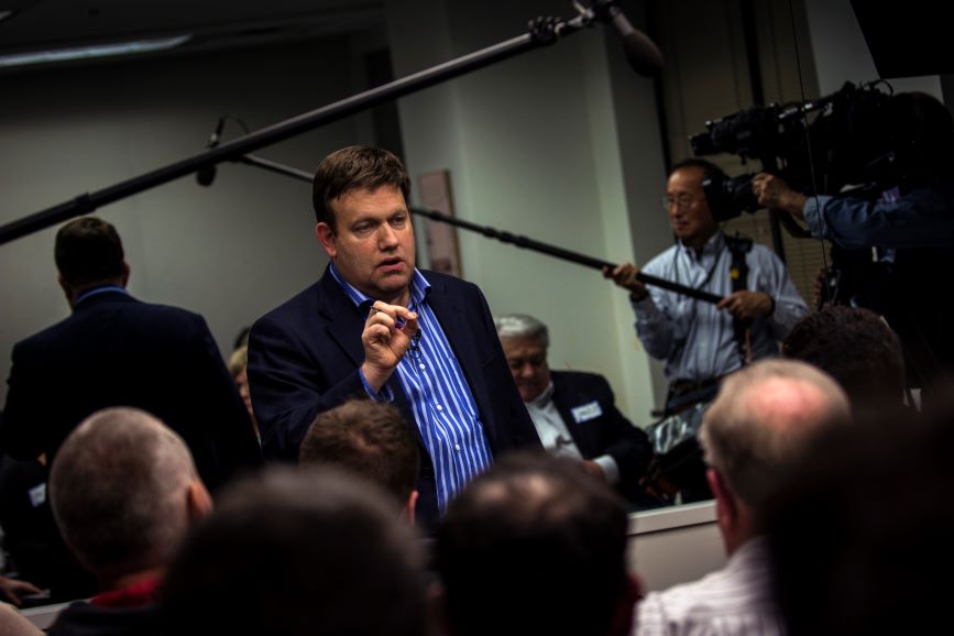 GOP pollster Frank Luntz was a founder of the firm now known as Storyline Strategies (Photo credit: Getty Images)