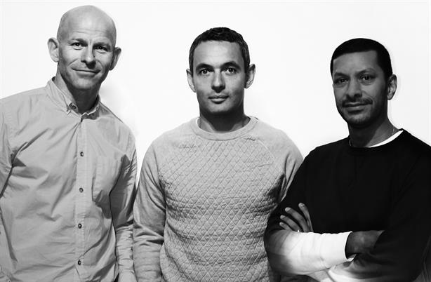 Exposure: Keir Mather (centre) has resigned, while co-CEOs Tim Bourne (left) and Raoul Shah remain
