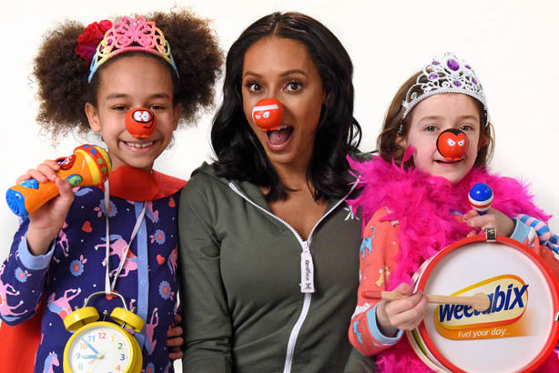 Mel B: The former Spice Girl stars in a rap video for Weetabix and Comic Relief campaign