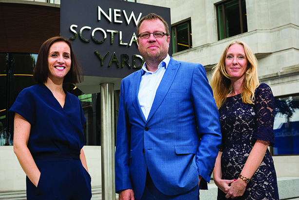 Metropolitan Police (l-r) Yvonne O’Hara, Ed Stearns and Anna de Vries