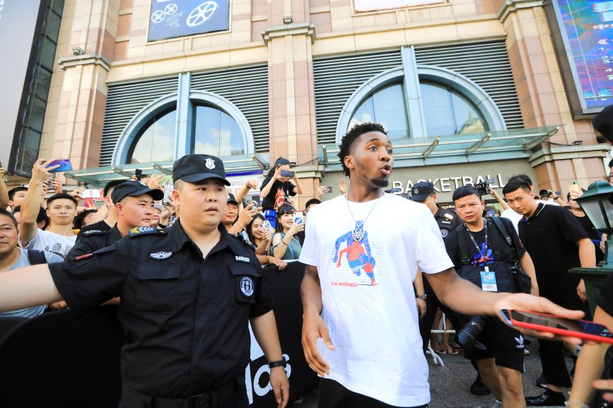 NBA star Donovan Mitchell in Shenyang, China, in July (Photo credit: Getty Images_