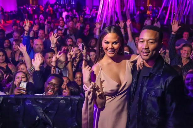 Chrissy Teigen and John Legend at the Mohegan Sun event