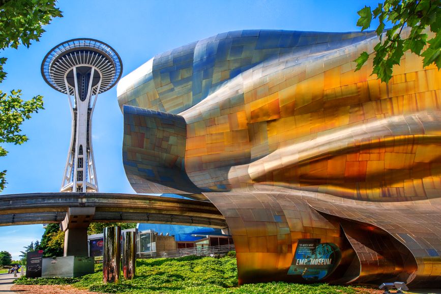 The Museum of Pop Culture in Seattle, part of the Vulcan empire. (Photo credit: Getty Images)