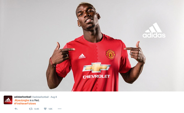 Adidas capitalised on Paul Pogba's return to Manchester United