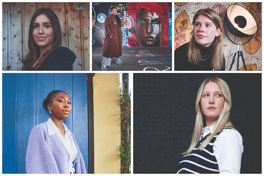 Clockwise from top left: Cora Bolger, Danielle Hilaire, Lydia Watt, Ellie Chatterton and Titilope Ogunnaike
