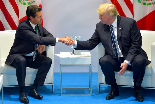 L-R: Mexican President Enrique Pena Nieto and U.S. President Donald Trump (Image via Wikimedia Commons, by Presidencia de la República Mexicana - Cumbre de Líderes del G20, CC BY 2.0, https://commons.wikimedia.org/w/index.php?curid=60769832)