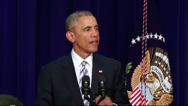 President Obama speaks about combatting extremism on Wednesday.
