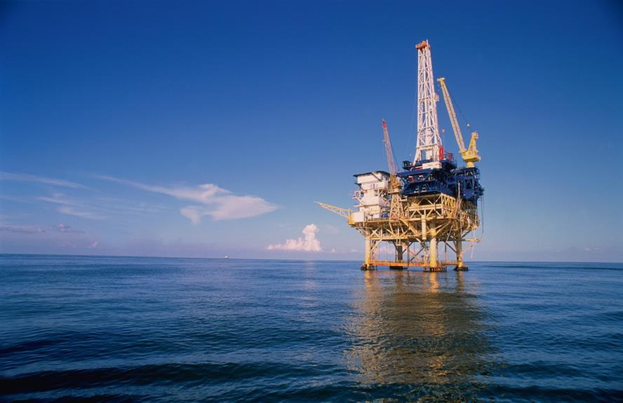 Picture of an oil rig in the Gulf of Mexico
