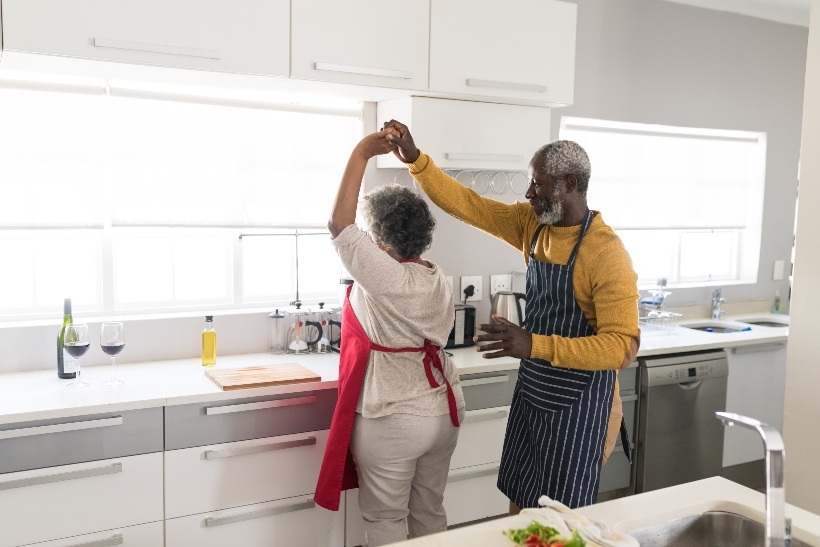 older couple dancing