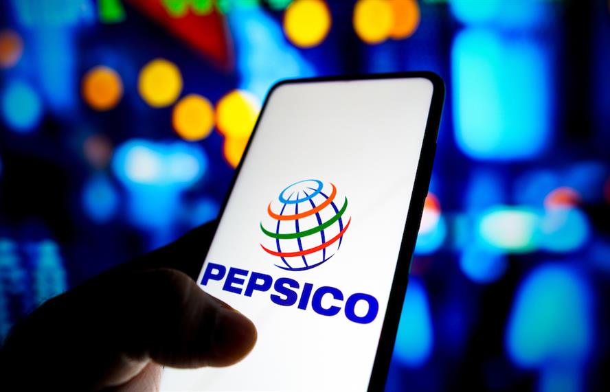 Image of a PepsiCo logo on a phone.