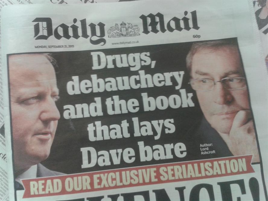 Allegations: Lord Ashcroft's biography is being serialised in the Daily Mail