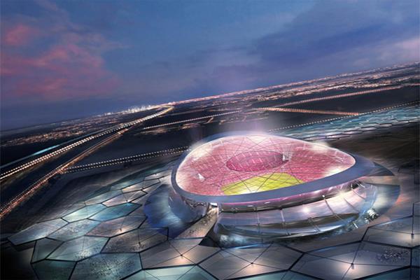 The planned Lusail Iconic Stadium in Qatar. (Image via WhyQatar2022.com). 