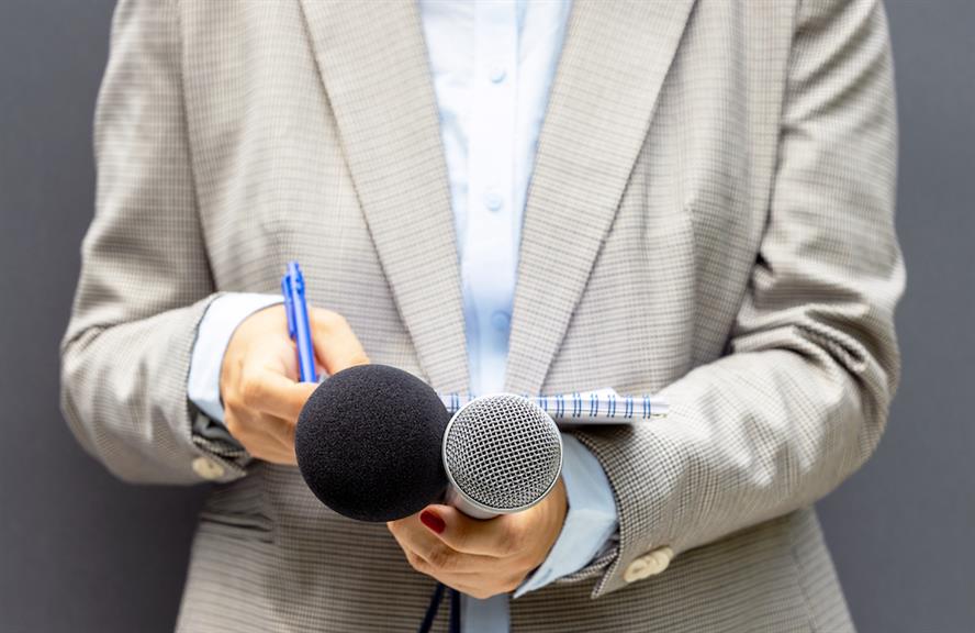 stock art of a reporter