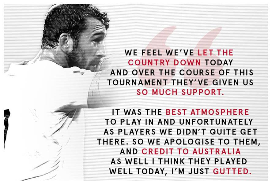 England Rugby: Posted on behalf of captain Chris Robshaw an hour and a half after the final whistle on Saturday