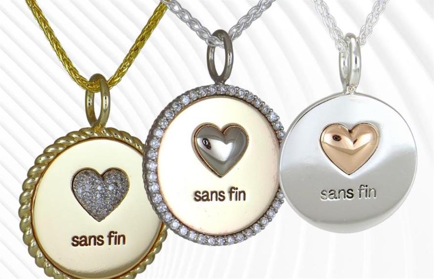 Image of the Sans Fin pieces from Dimples Charms.