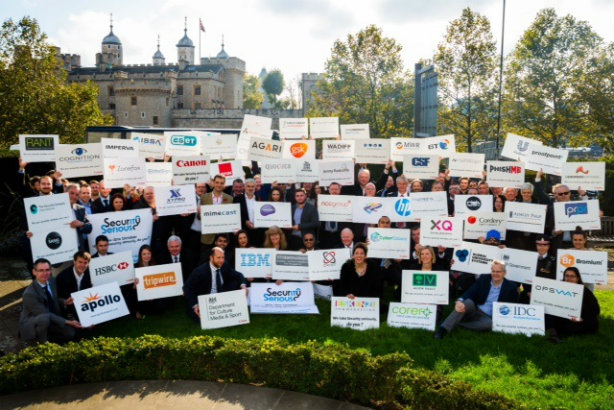 Security Serious Week: Supporting organisations gathered by the Tower of London yesterday (Credit: Julian Dodd)