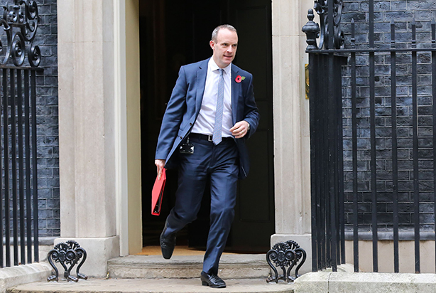 Brexit Secretary Dominic Raab would be expected to sell the deal, according to the 'leaked' document (pic credit:Dinendra Haria/Shutterstock) 
