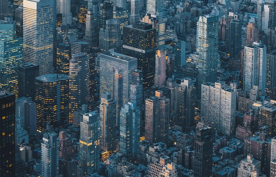 New York City skyline stock image