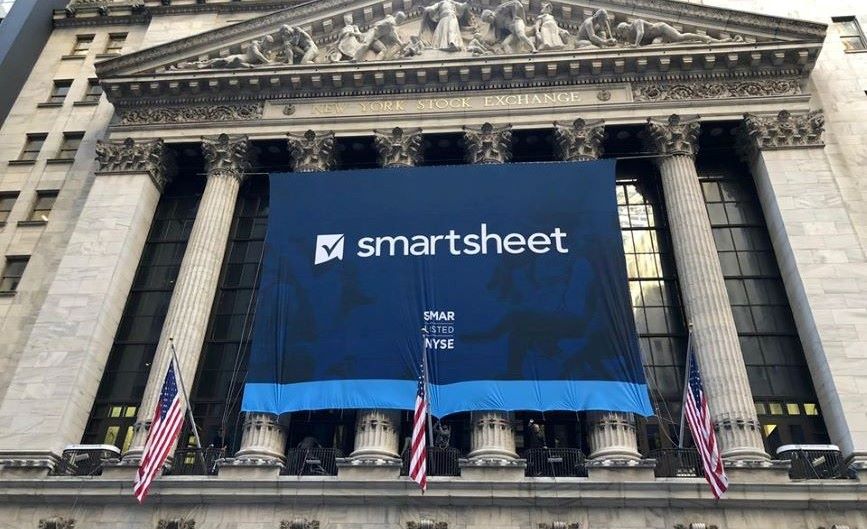 Smartsheet went public last April. (Image via Smartsheet's Facebook account).