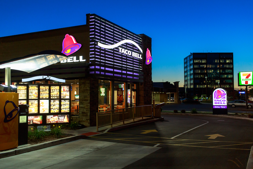 Yum Brands' Taco Bell is one brand that will benefit from its acquisition of Tictuk. (Photo credit: Getty Images).