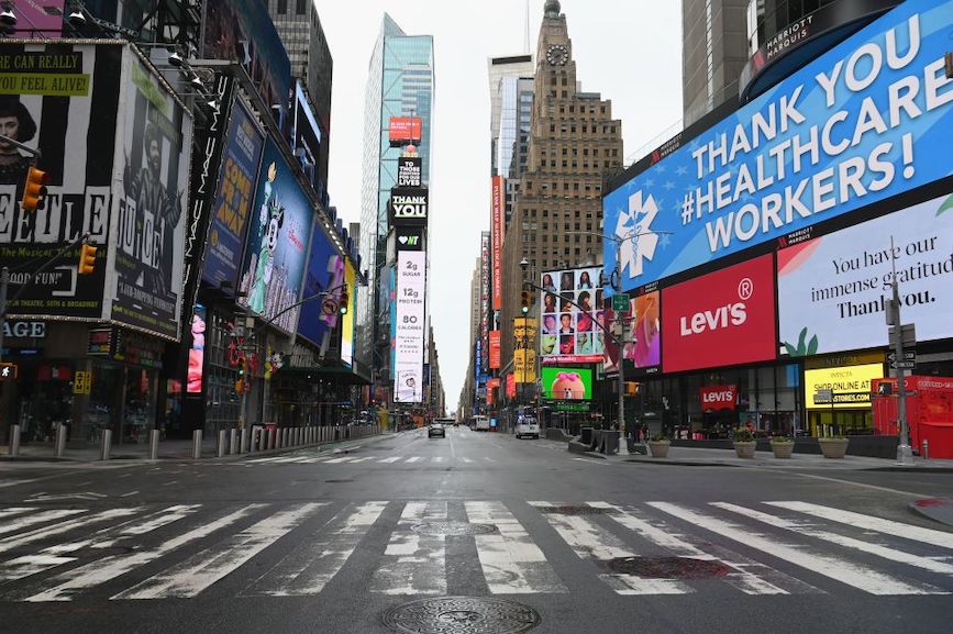 Empty streets and non-celebrity heroes presage a new normal post pandemic. (Photo credit: Getty Images.)