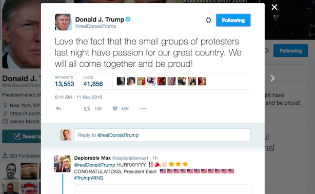 Donald Trump has his Twitter account back. (Screenshot via Twitter). 