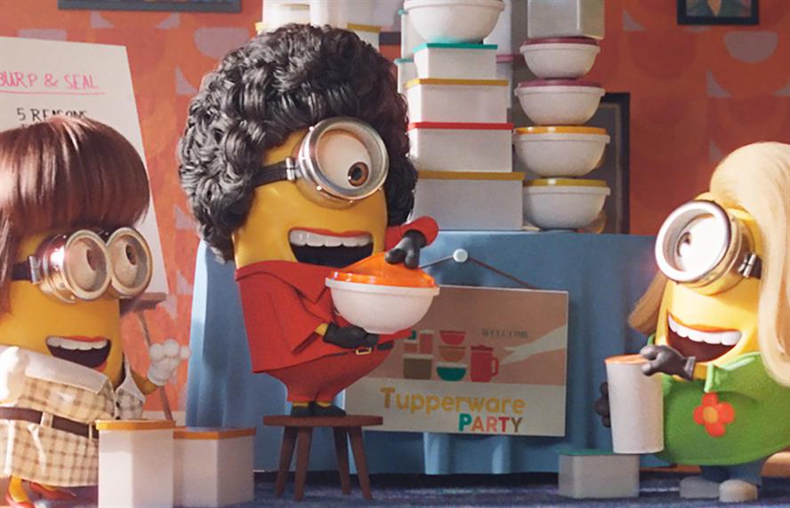 Screenshot from Tupperware's Minions campaign.