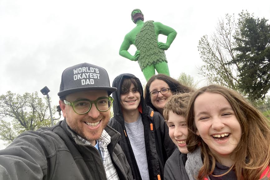 Fallon's Greg Swan has been taking his family on surprise road trips. 