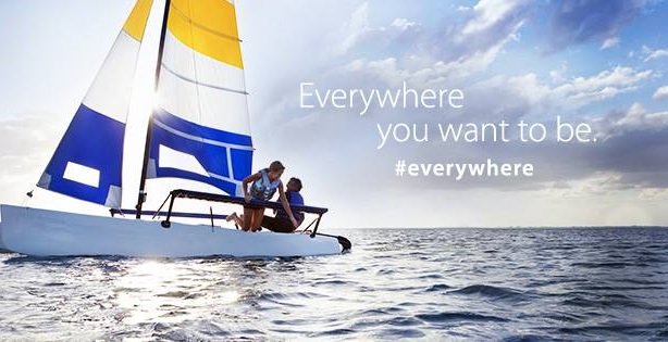 Visa's ongoing Everywhere You Want to Be campaign