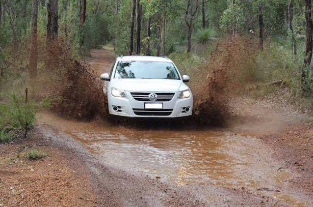 Stuck in the mud? Shares of Volkswagen were down 3% on Tuesday morning after the US federal government sued the automaker.