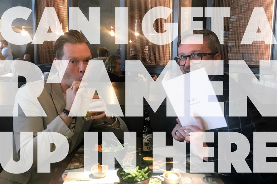 Chowing down: Talker Tailor's Gary Wheeldon (left) and Steve Strickland