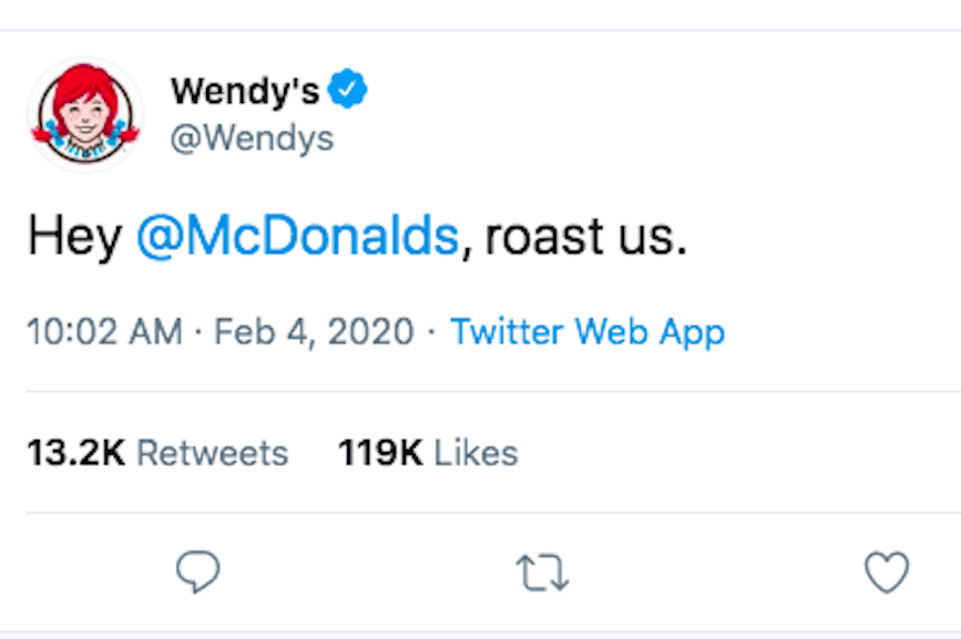 Wendy S Never Directly Named Mcdonald S In Trolling Tweets Until Now Pr Week - roblox shutting down 2020 tweet