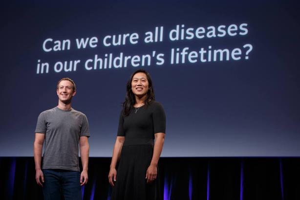 Mark Zuckerberg and Priscilla Chan (Image via the Chan Zuckerberg Initiative's Facebook page). 