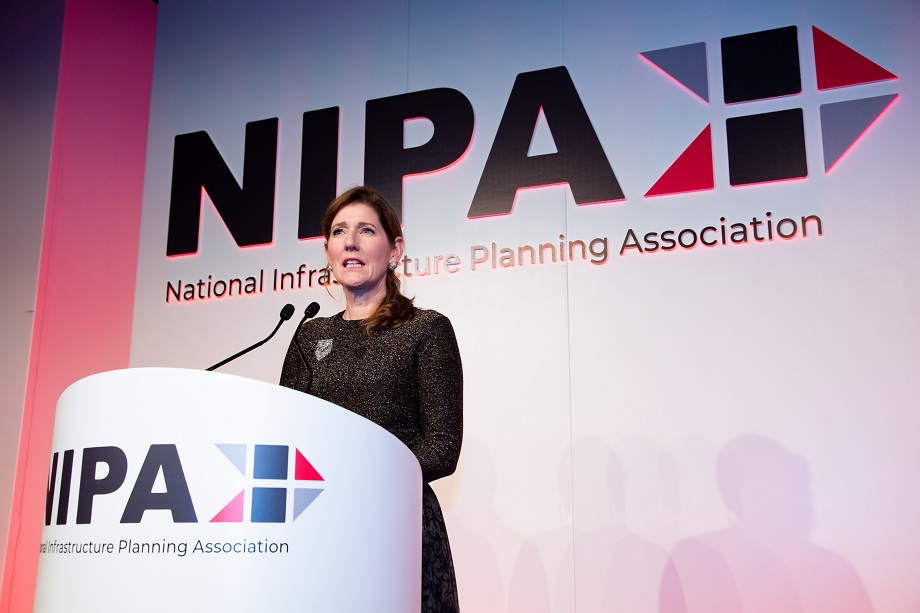Chief planner Joanna Averley speaking at the NIPA annual dinner. Pic: NIPA