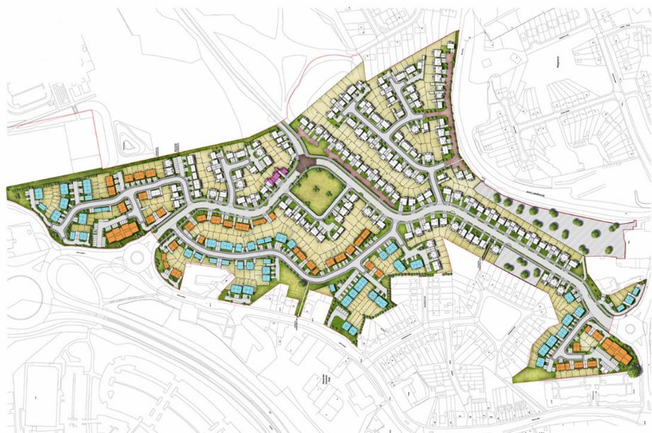 A masterplan image of the Wolverhampton scheme. Image credit: Countryside Properties