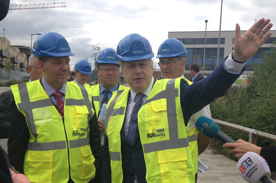 London mayor Boris Johnson at the launch of the London Infrastructure Plan in east London in July